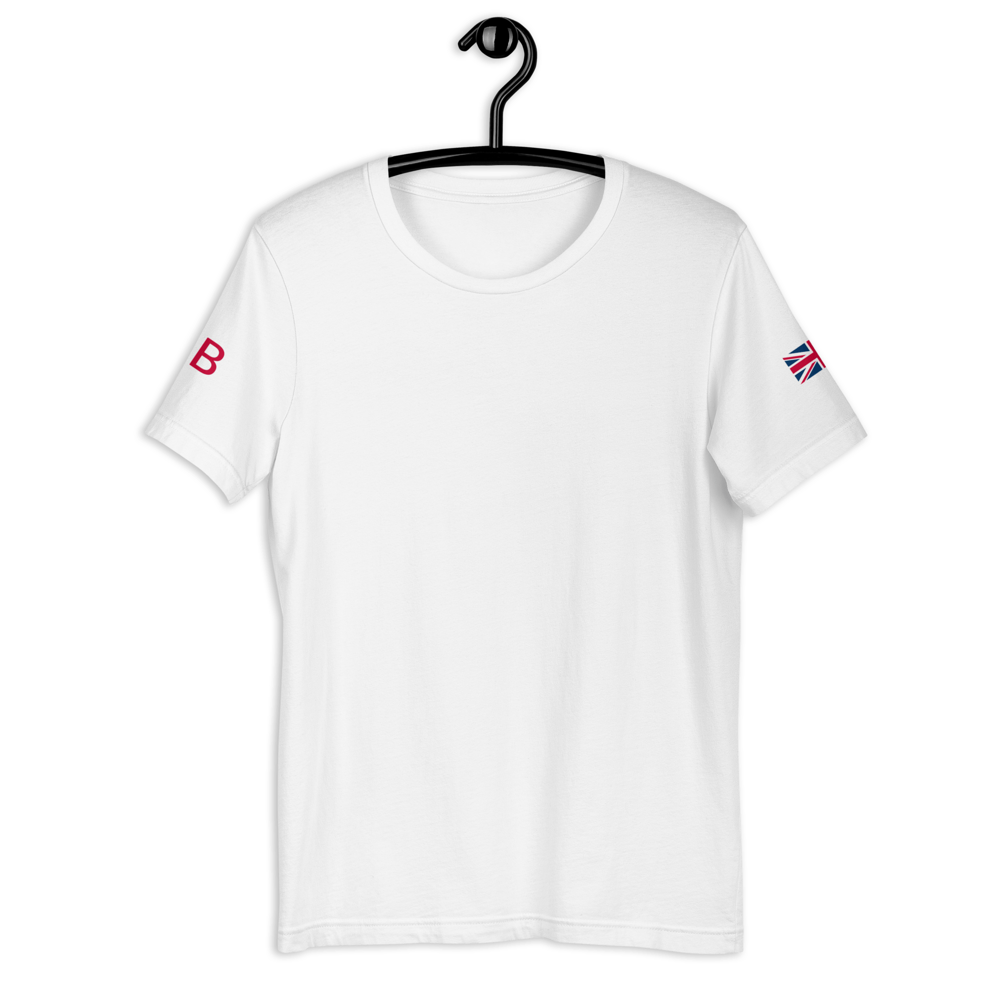 Jolly & Goode Shirts & Tops White / XS Union Jack GB T-shirt | Both Sleeves | Unisex Fit Cheeky British Style