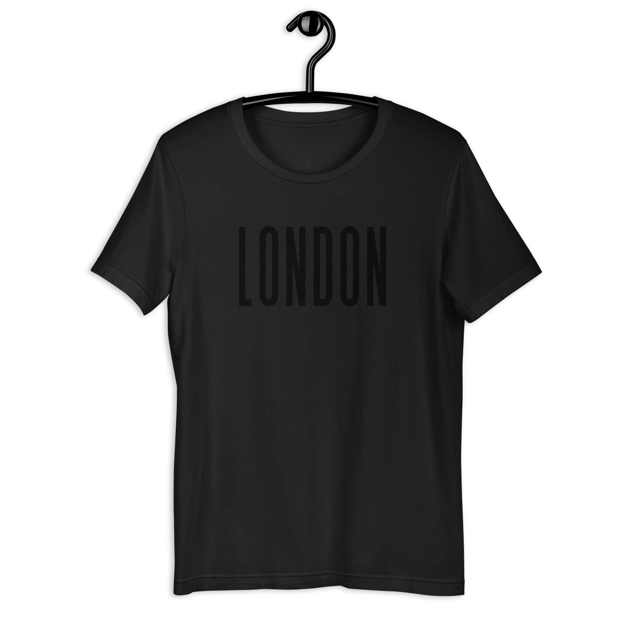 Jolly & Goode Shirts & Tops XS London Black on Black T-shirt | Unisex Fit Cheeky British Style