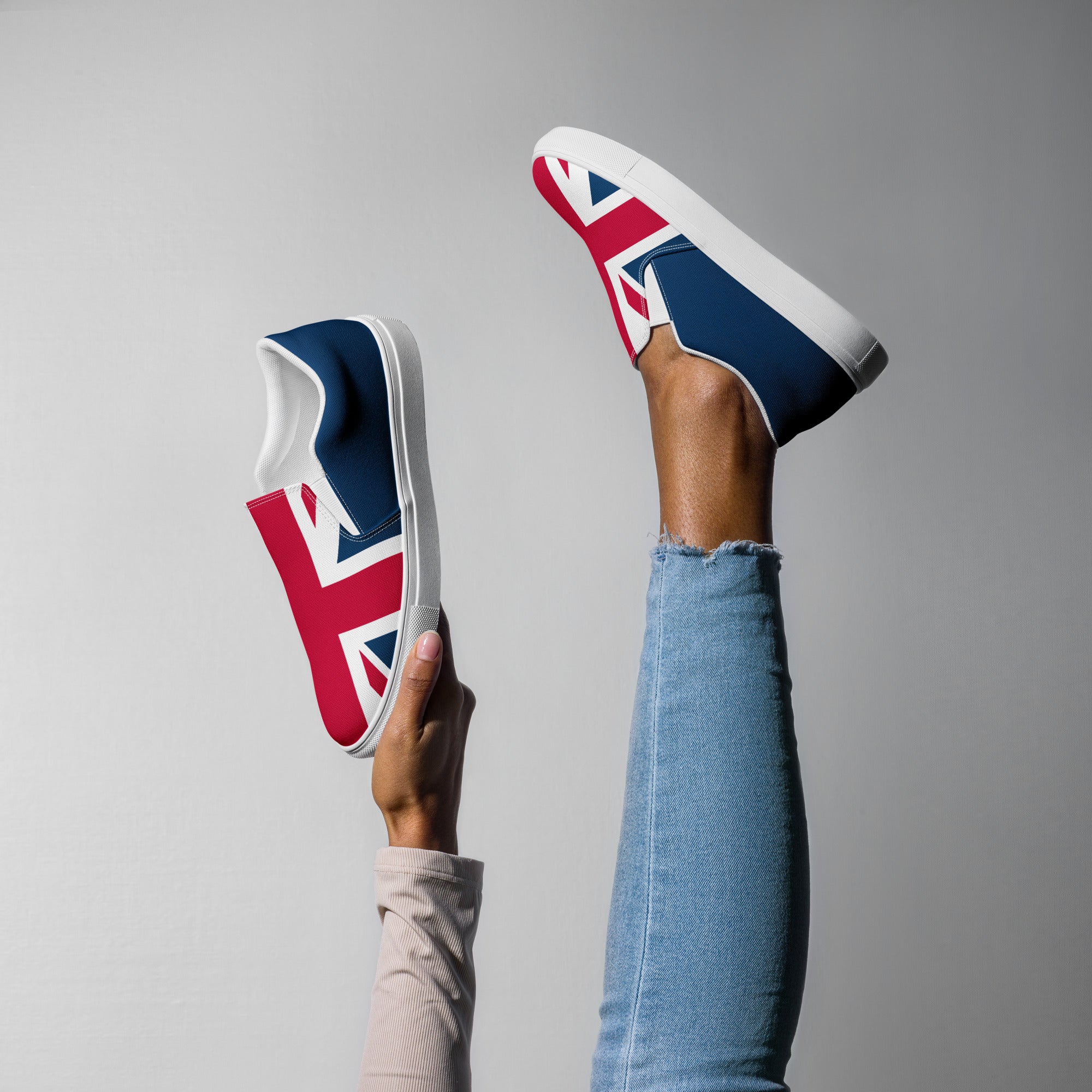 Jolly & Goode Shoes Women’s Union Jack Slip-On Shoes Cheeky British Style