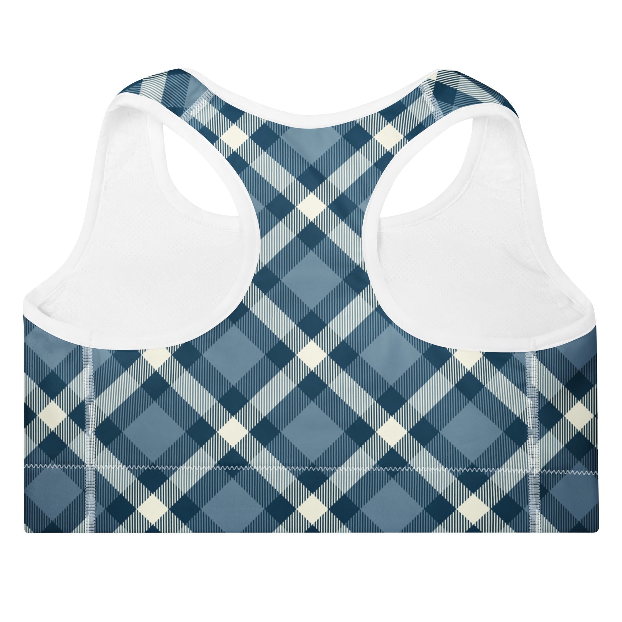 Jolly & Goode sports bras Cheeky Check Padded Racerback Sports Bra Cheeky British Style