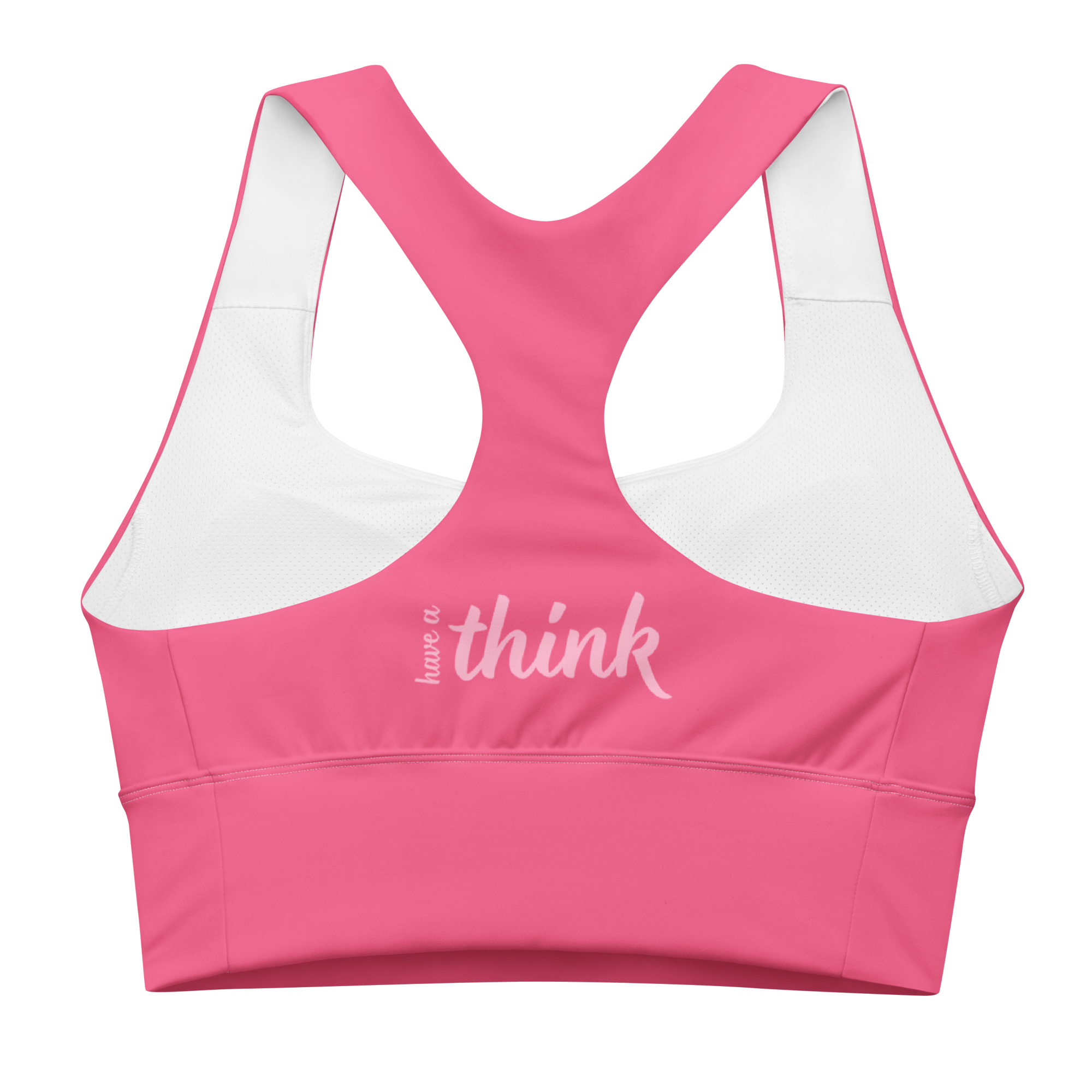 Jolly & Goode sports bras Have a Think Pink Longline Sports Bra Cheeky British Style