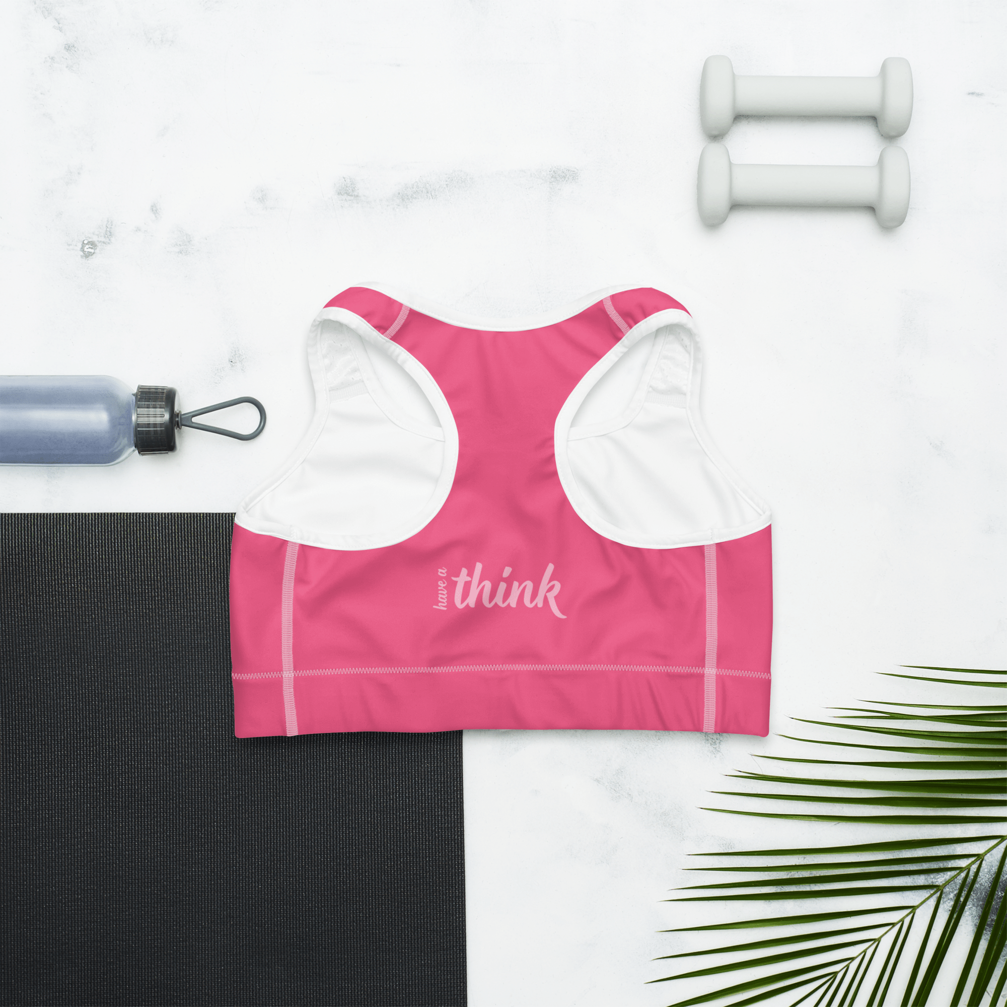 Jolly & Goode sports bras Have a Think Pink Racerback Sports Bra Cheeky British Style