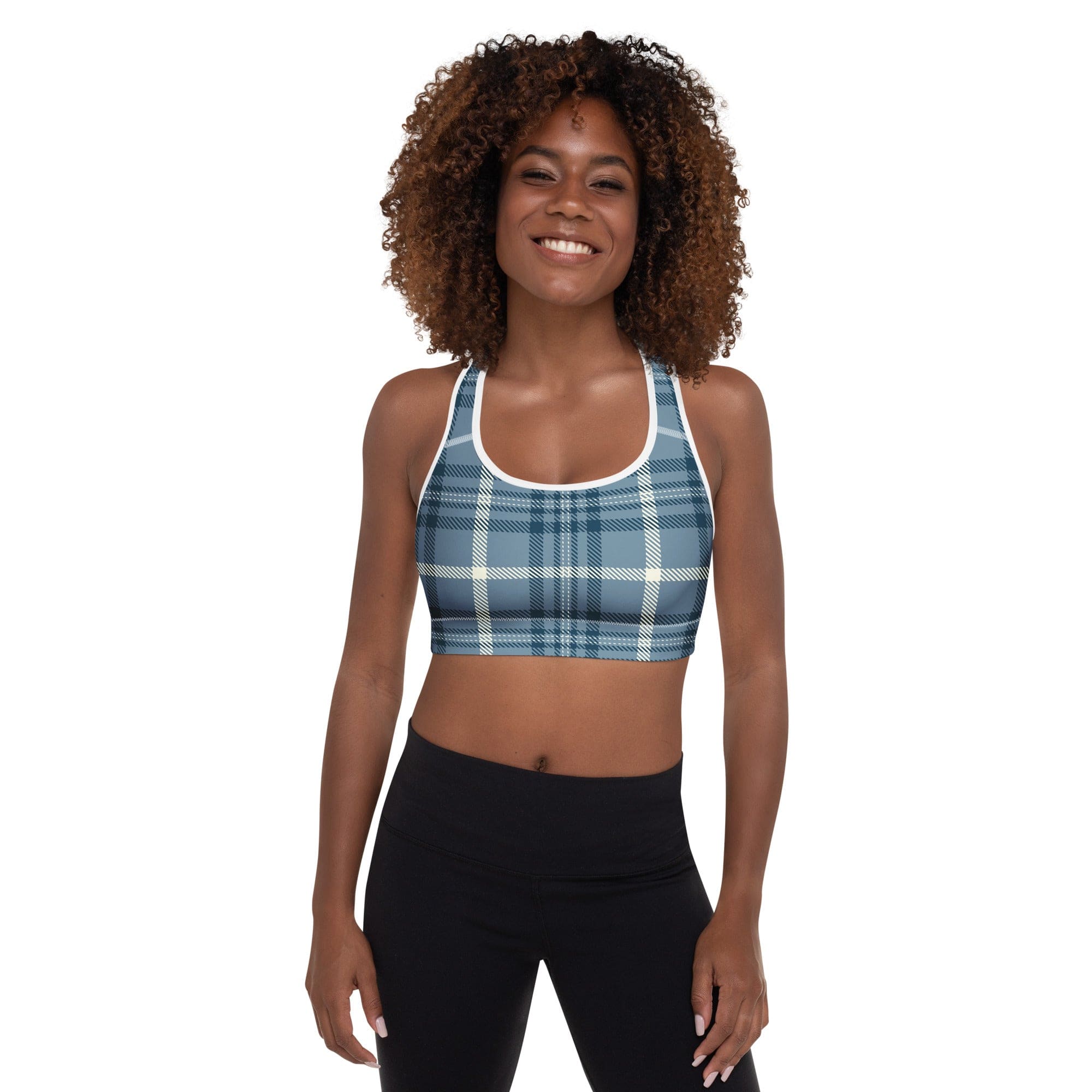 Jolly & Goode sports bras Jolly Goode Check Sports Bra | Removable Padding Cheeky British Style