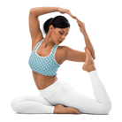 Jolly & Goode sports bras Light Blue Polkadot Sports Bra Cheeky British Style