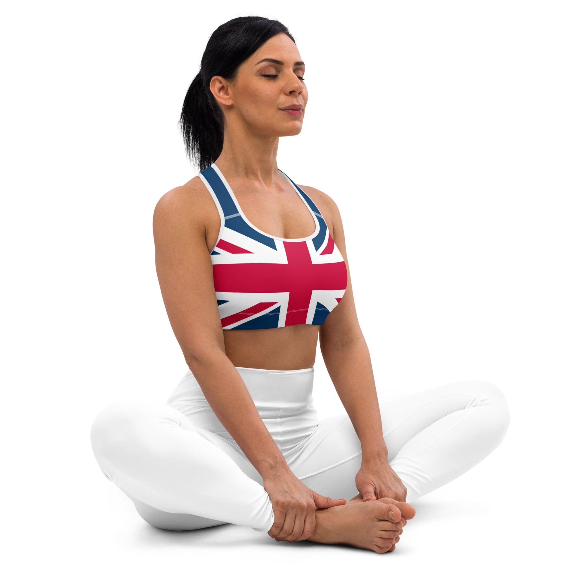Jolly & Goode sports bras Union Jack Sports Bra | Padded Cheeky British Style