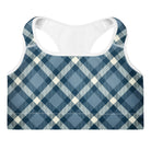 Jolly & Goode sports bras XS Cheeky Check Padded Racerback Sports Bra Cheeky British Style