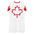 Jolly & Goode T-shirt Dress Oh Canada T-shirt Dress | Canadian Flag Dress | Canadian Flag Sleeves Cheeky British Style