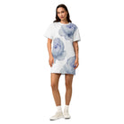 Jolly & Goode T-shirt Dresses White Rose Cotton T-shirt Dress Cheeky British Style