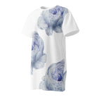 Jolly & Goode T-shirt Dresses White Rose Cotton T-shirt Dress Cheeky British Style