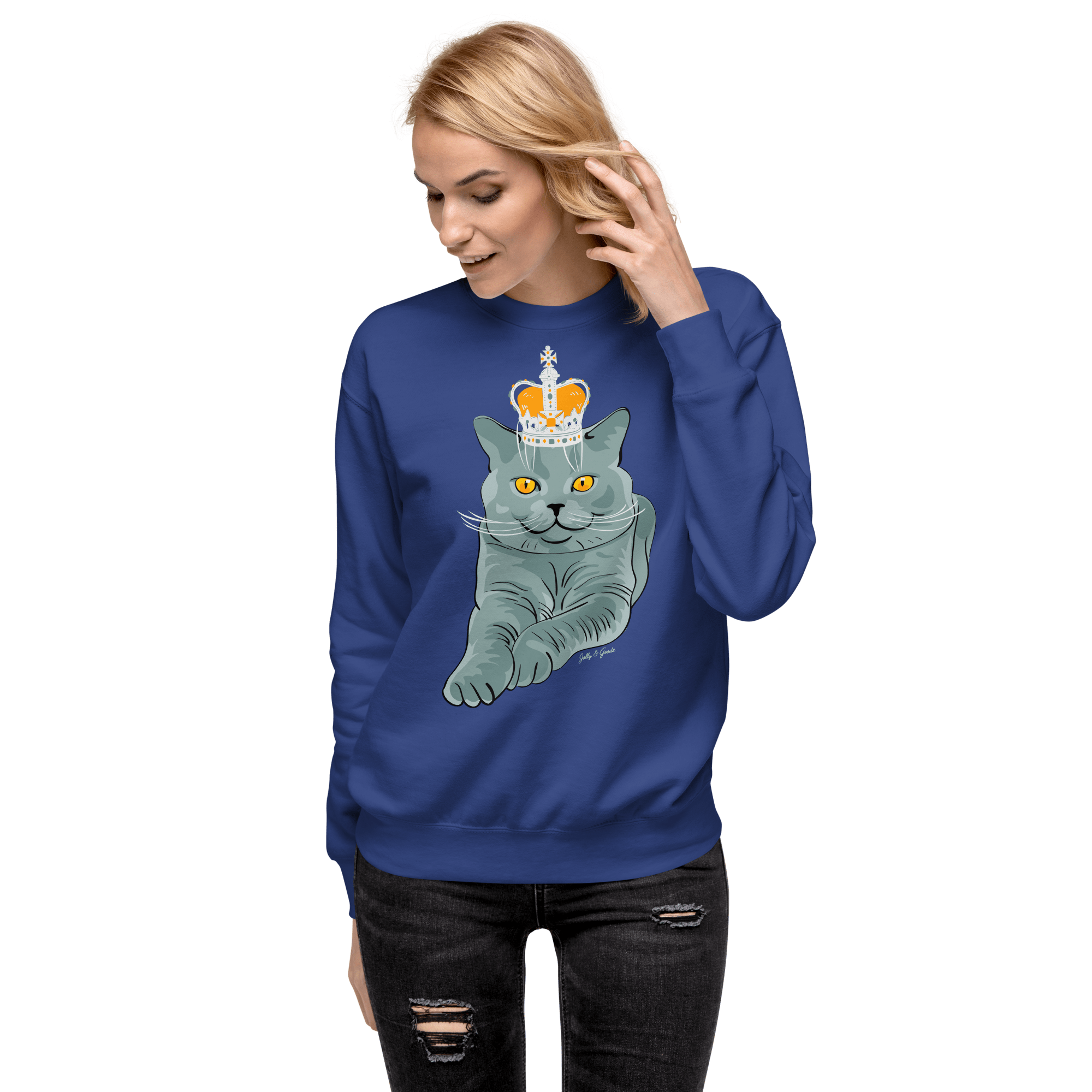 Jolly & Goode Team Royal / S British Blue Premium Sweatshirt Cheeky British Style