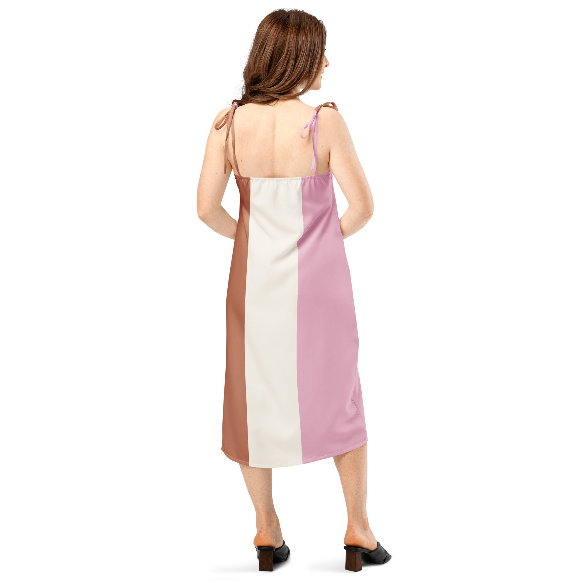 Jolly & Goode Tie-Strap Dresses Neapolitan Ice Cream Tie-Strap Dress Cheeky British Style