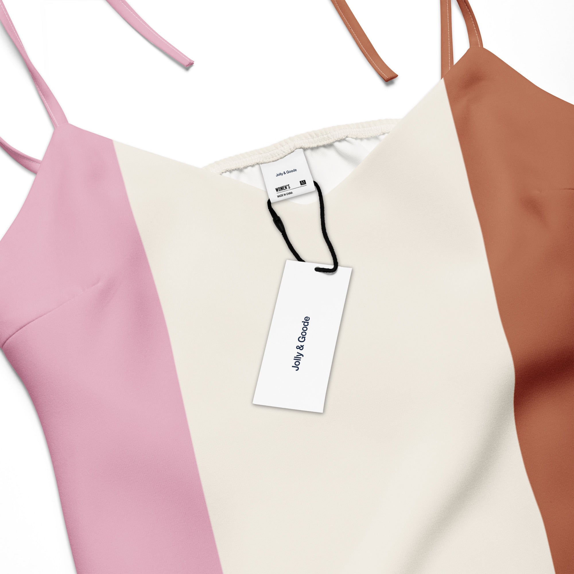 Jolly & Goode Tie-Strap Dresses Neapolitan Ice Cream Tie-Strap Dress Cheeky British Style