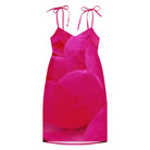 Jolly & Goode Tie-Strap Dresses Pink & Red Rose Tie-Strap Dress with Built-In Bra Cheeky British Style