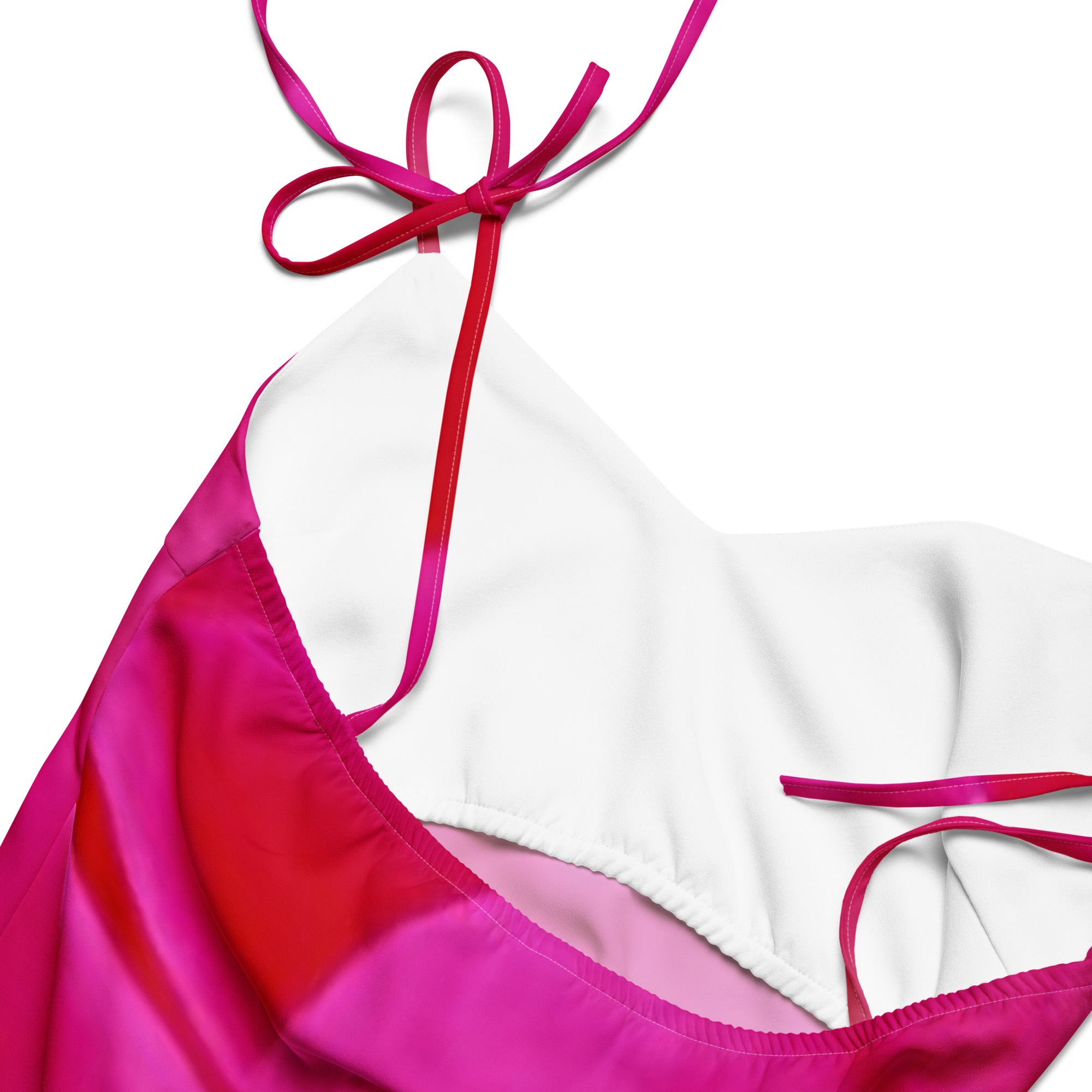 Jolly & Goode Tie-Strap Dresses Pink & Red Rose Tie-Strap Dress with Built-In Bra Cheeky British Style