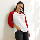 Jolly & Goode unisex raglan shirts White/Red / XS Cardiff Dragon 3/4 Sleeve Raglan Shirt Cheeky British Style