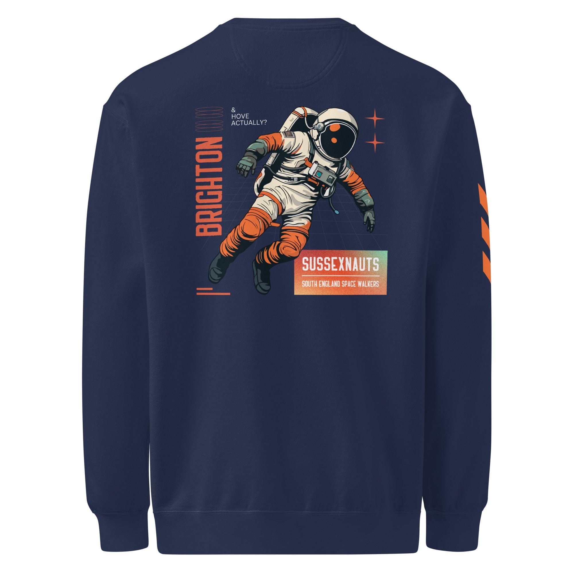 Jolly & Goode unisex sweatshirts Brighton & Hove Astronaut (Sussexnaut) Sweatshirt | Unisex | Garment-dyed Cheeky British Style