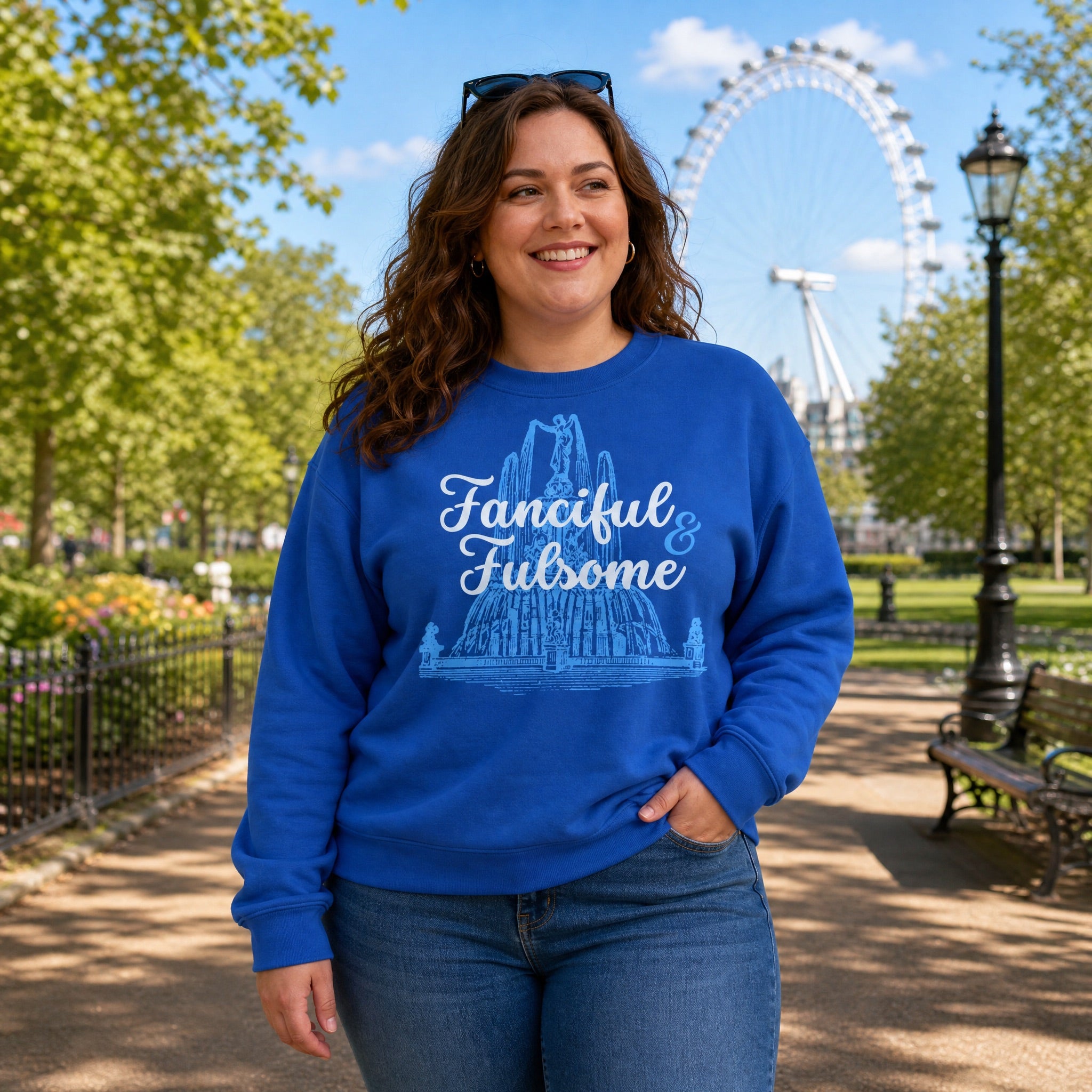Jolly & Goode unisex sweatshirts Royal / S Fanciful & Fulsome Sweatshirt | Jumper | Unisex Cheeky British Style