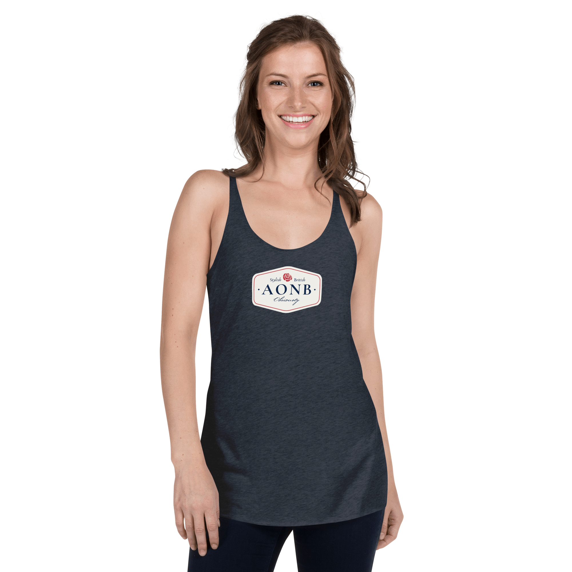 Jolly & Goode Vest AONB Women's Racerback Top | Area of Outstanding Natural Beauty Cheeky British Style