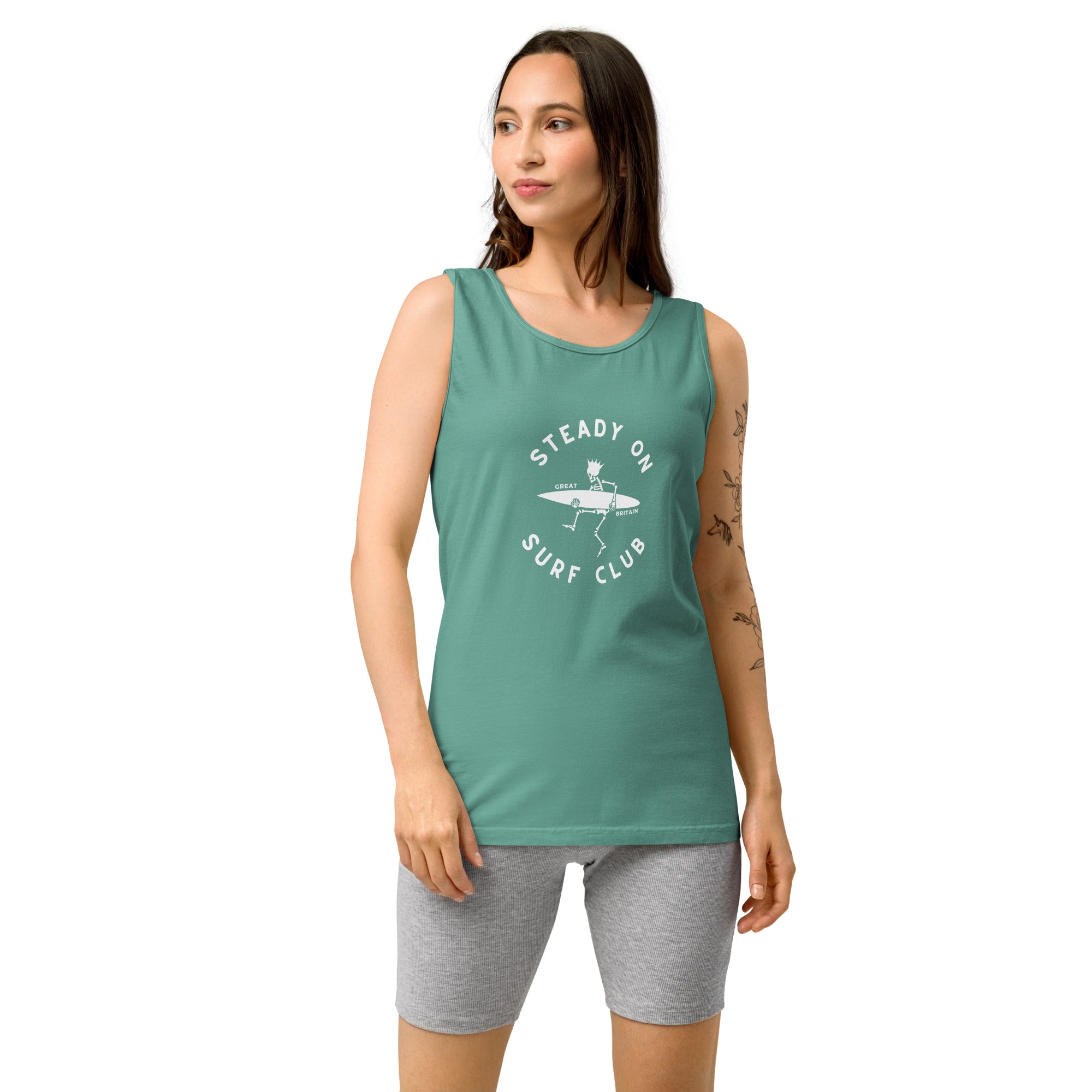 Jolly & Goode Vest Steady On Surf Club Vest or Tank Top Cheeky British Style