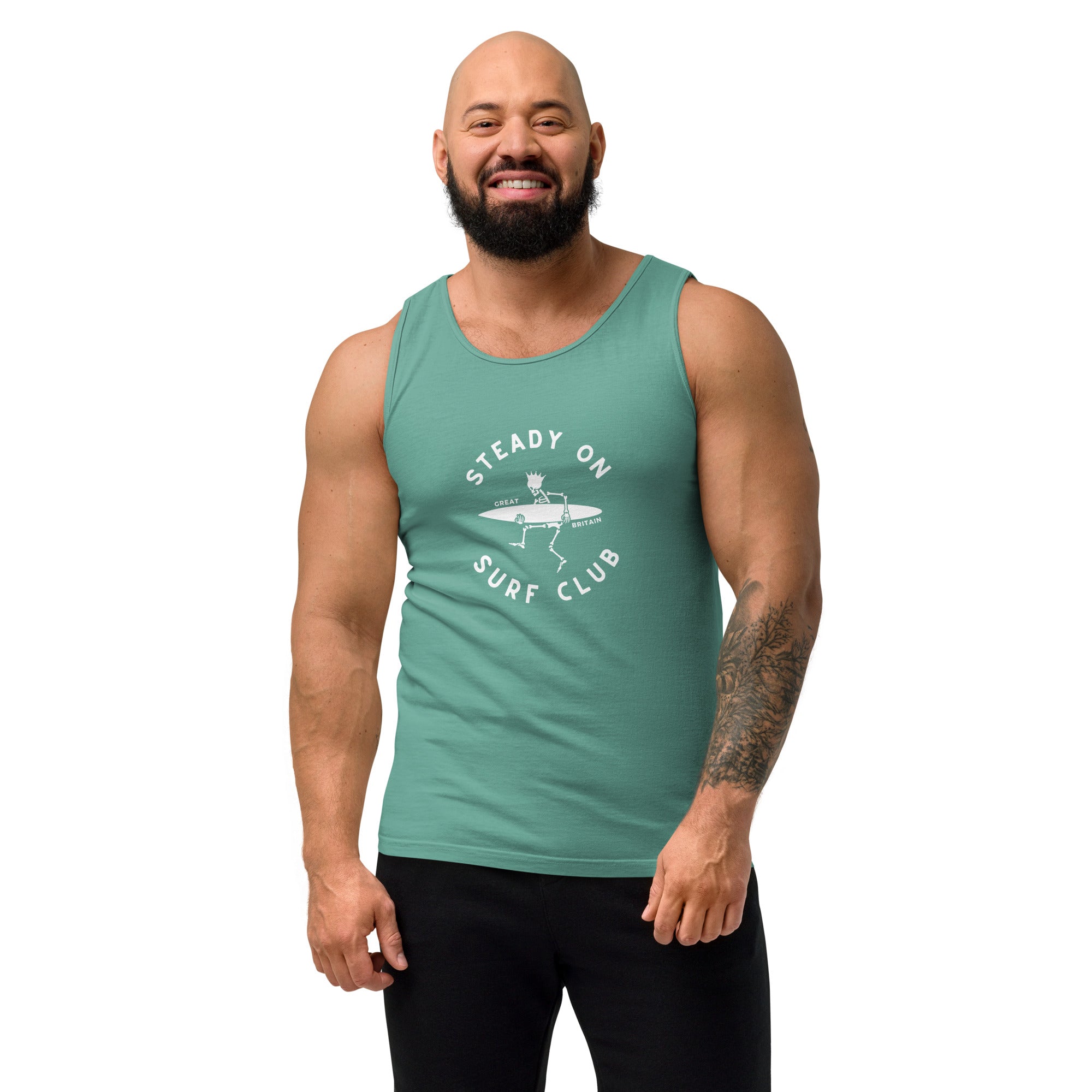 Jolly & Goode Vest Steady On Surf Club Vest or Tank Top Cheeky British Style