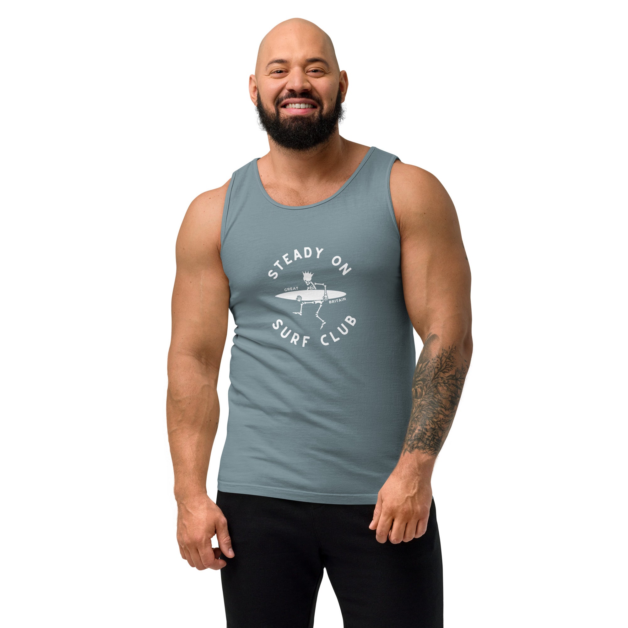 Jolly & Goode Vest Steady On Surf Club Vest or Tank Top Cheeky British Style