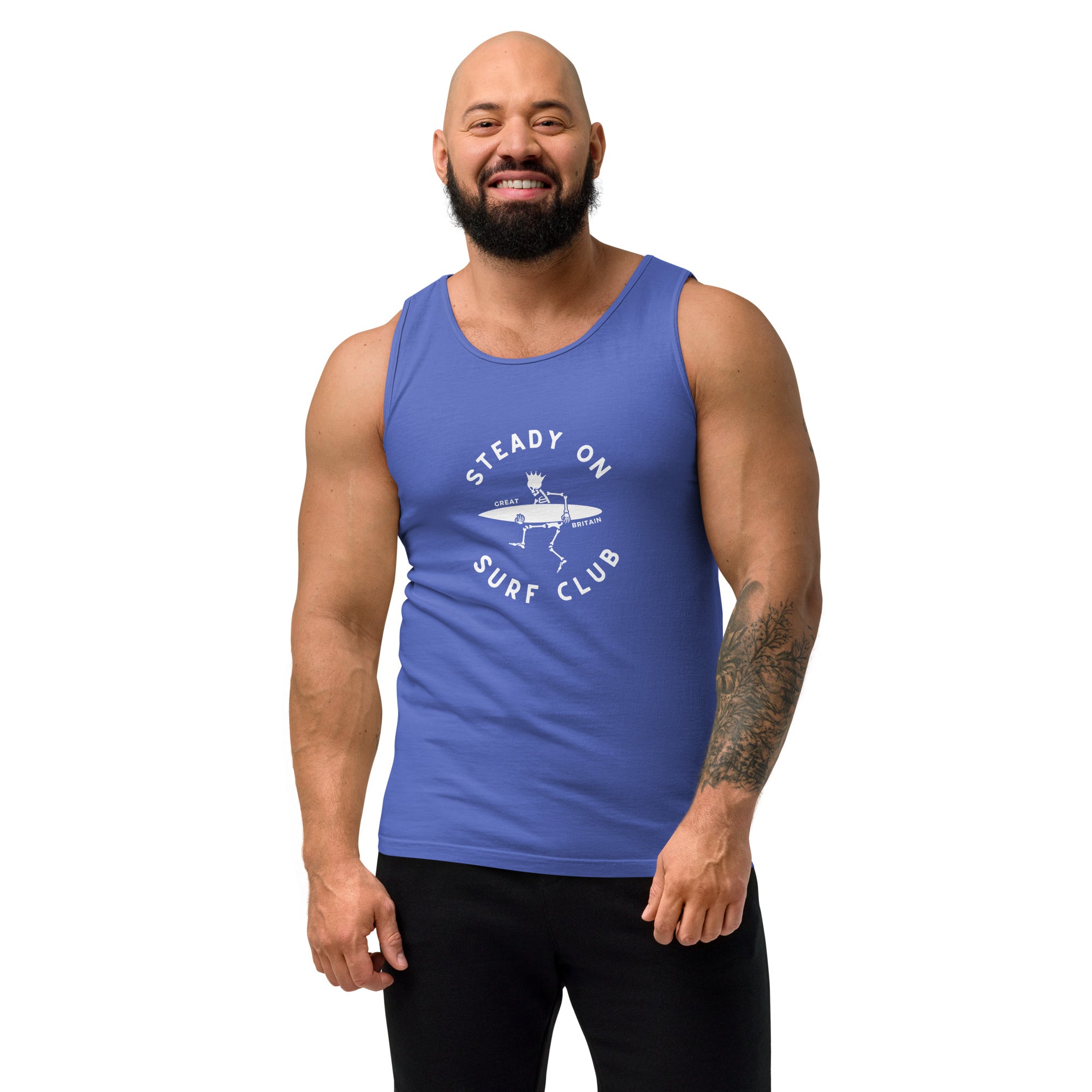 Jolly & Goode Vest Steady On Surf Club Vest or Tank Top Cheeky British Style