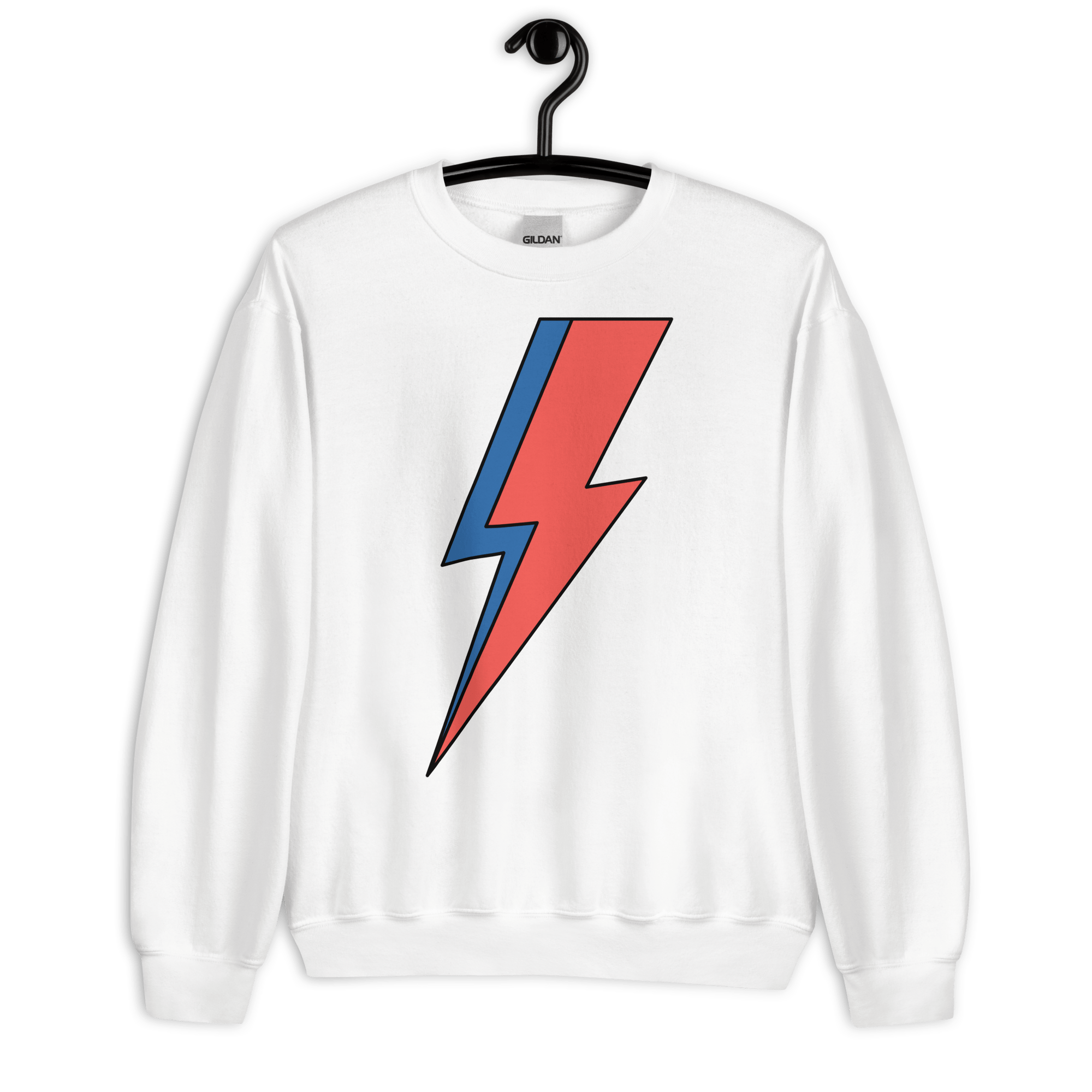 Jolly & Goode White / S Lightning Bolt Sweatshirt Cheeky British Style