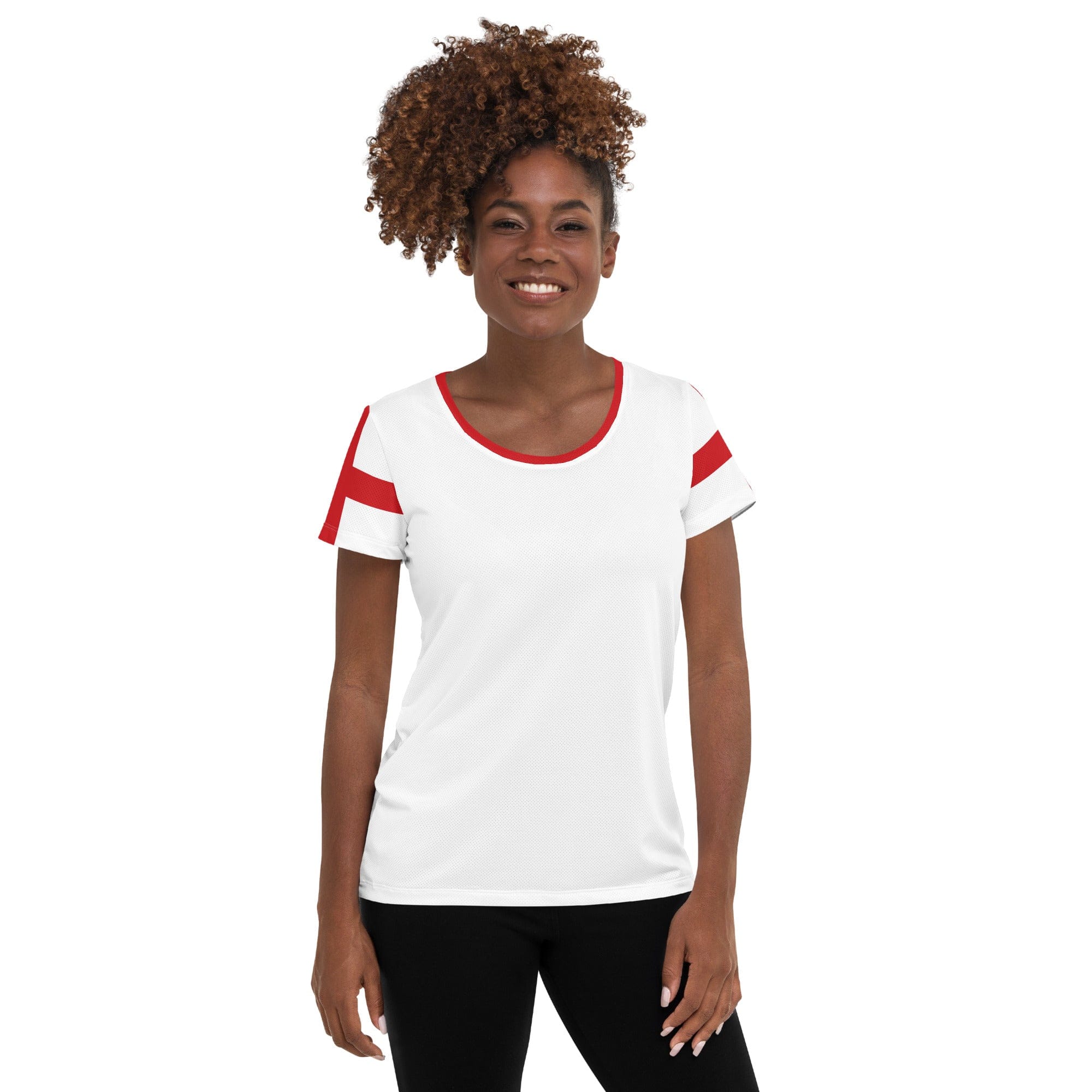 Jolly & Goode women's athletic shirts Flag of England Women's Workout Shirt Cheeky British Style