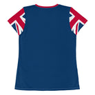 Jolly & Goode women's athletic shirts Union Jack Women's Workout Shirt Cheeky British Style