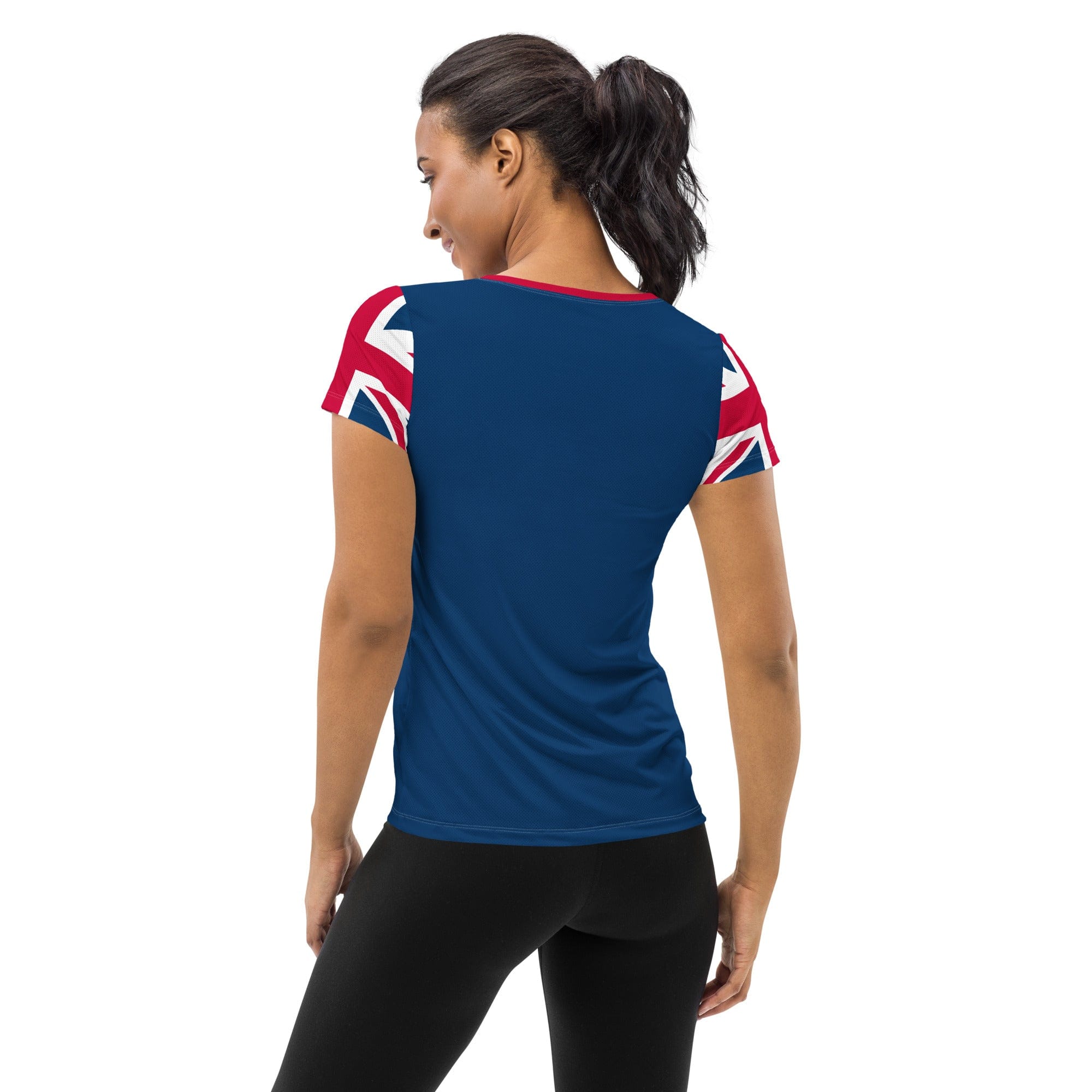 Jolly & Goode women's athletic shirts Union Jack Women's Workout Shirt Cheeky British Style