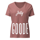 Jolly Goode Women’s Relaxed V-neck T-shirt Heather Mauve / S Women's Shirts Jolly & Goode