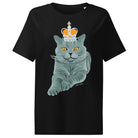 Jolly & Goode Women's Shirts Crowned British Blue Shorthair Cat T-Shirt | Women’s Organic Cotton Tee Cheeky British Style