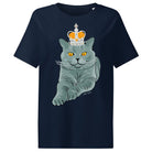 Jolly & Goode Women's Shirts Crowned British Blue Shorthair Cat T-Shirt | Women’s Organic Cotton Tee Cheeky British Style