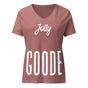 Jolly & Goode Women's Shirts Heather Mauve / S Jolly Goode Women’s Relaxed V-neck T-shirt Cheeky British Style