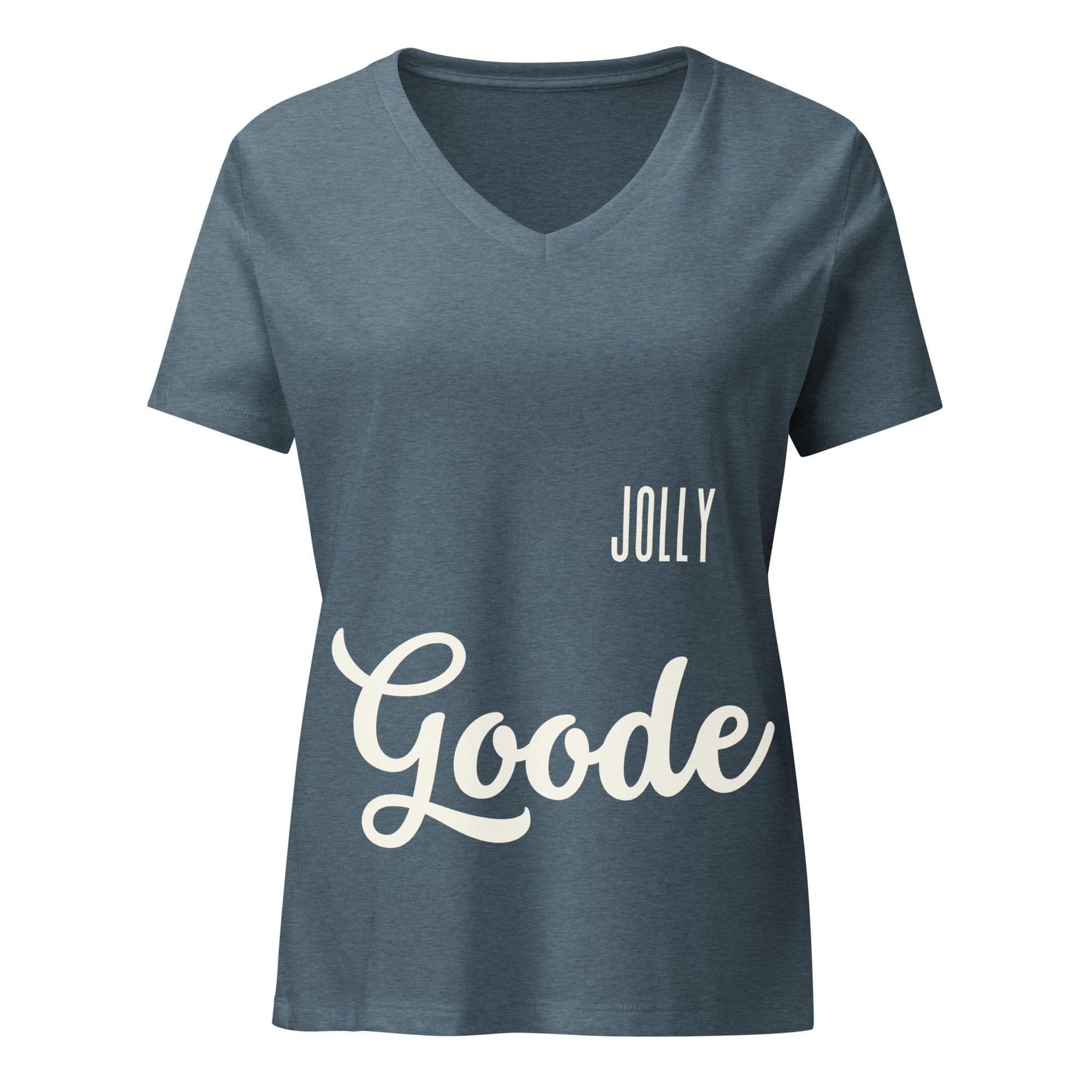 Jolly & Goode Women's Shirts Heather Slate / S Jolly Goode Women’s Relaxed V-neck T-shirt Cheeky British Style