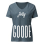 Jolly & Goode Women's Shirts Heather Slate / S Jolly Goode Women’s Relaxed V-neck T-shirt Cheeky British Style