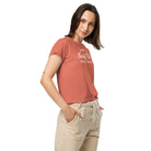 Jolly & Goode Women's Shirts Red Sorbet / S Steady On Surf Club Great Britain | Women’s High-Waisted T-shirt Cheeky British Style