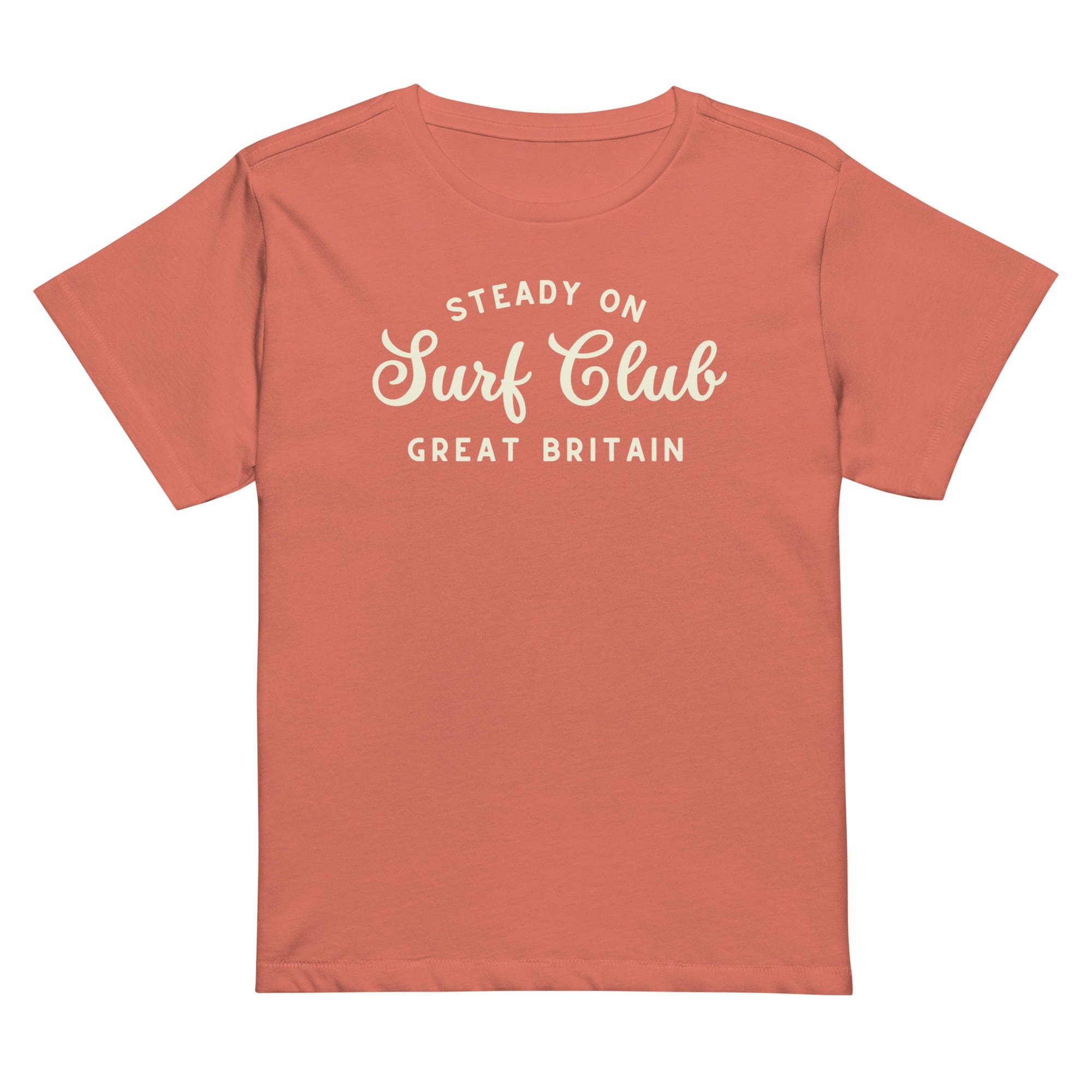 Jolly & Goode Women's Shirts Steady On Surf Club Great Britain | Women’s High-Waisted T-shirt Cheeky British Style