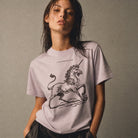 Jolly & Goode Women's Shirts Washed Lavender / S Women's A Little Something Extra Unicorn Boxy Fit Tee Cheeky British Style