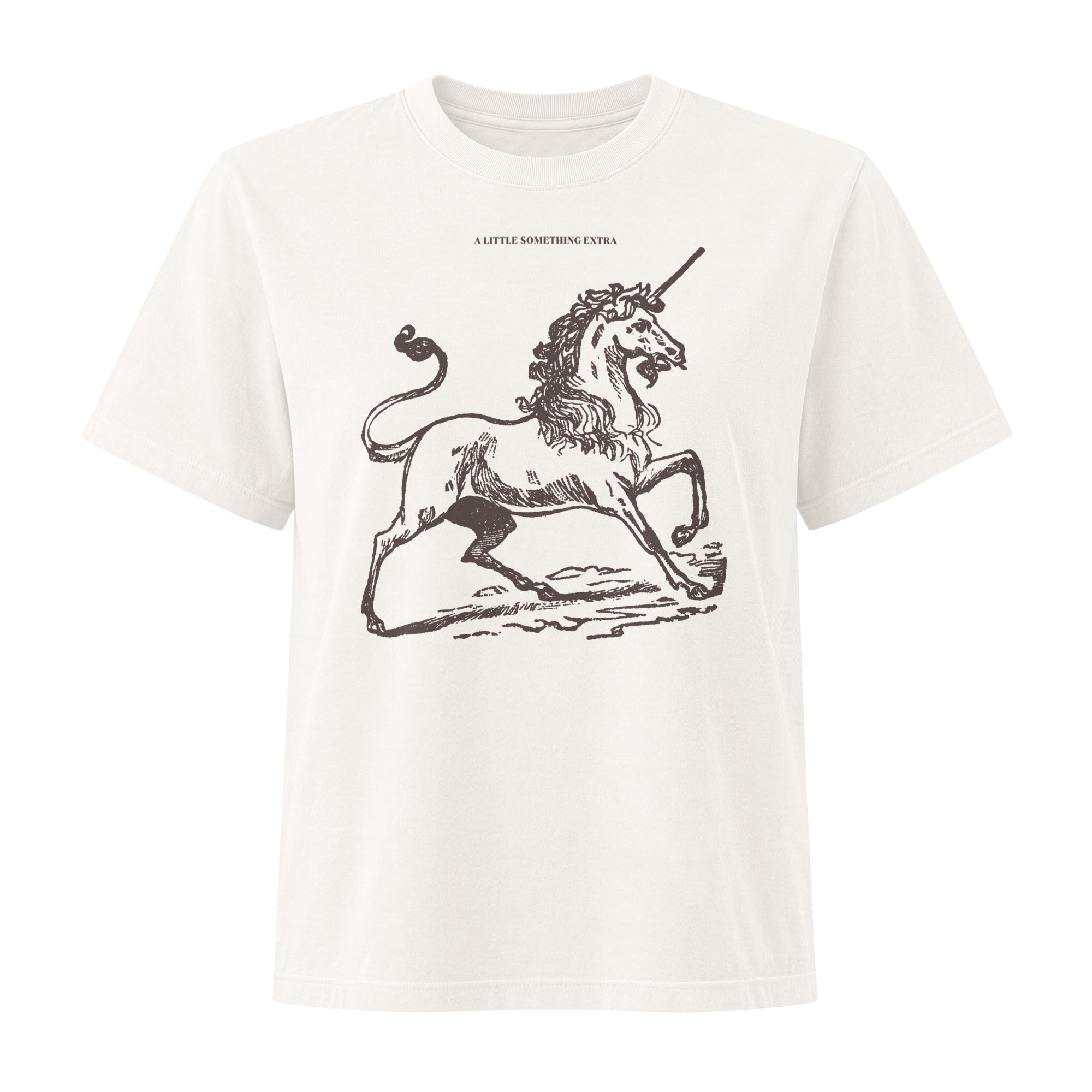 Jolly & Goode Women's Shirts Women's A Little Something Extra Unicorn Boxy Fit Tee Cheeky British Style