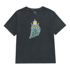 Jolly & Goode Women's Shirts Women's Crowned British Blue Cat Tee | Garment Dyed Cheeky British Style