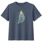 Jolly & Goode Women's Shirts Women's Crowned British Blue Cat Tee | Garment Dyed Cheeky British Style
