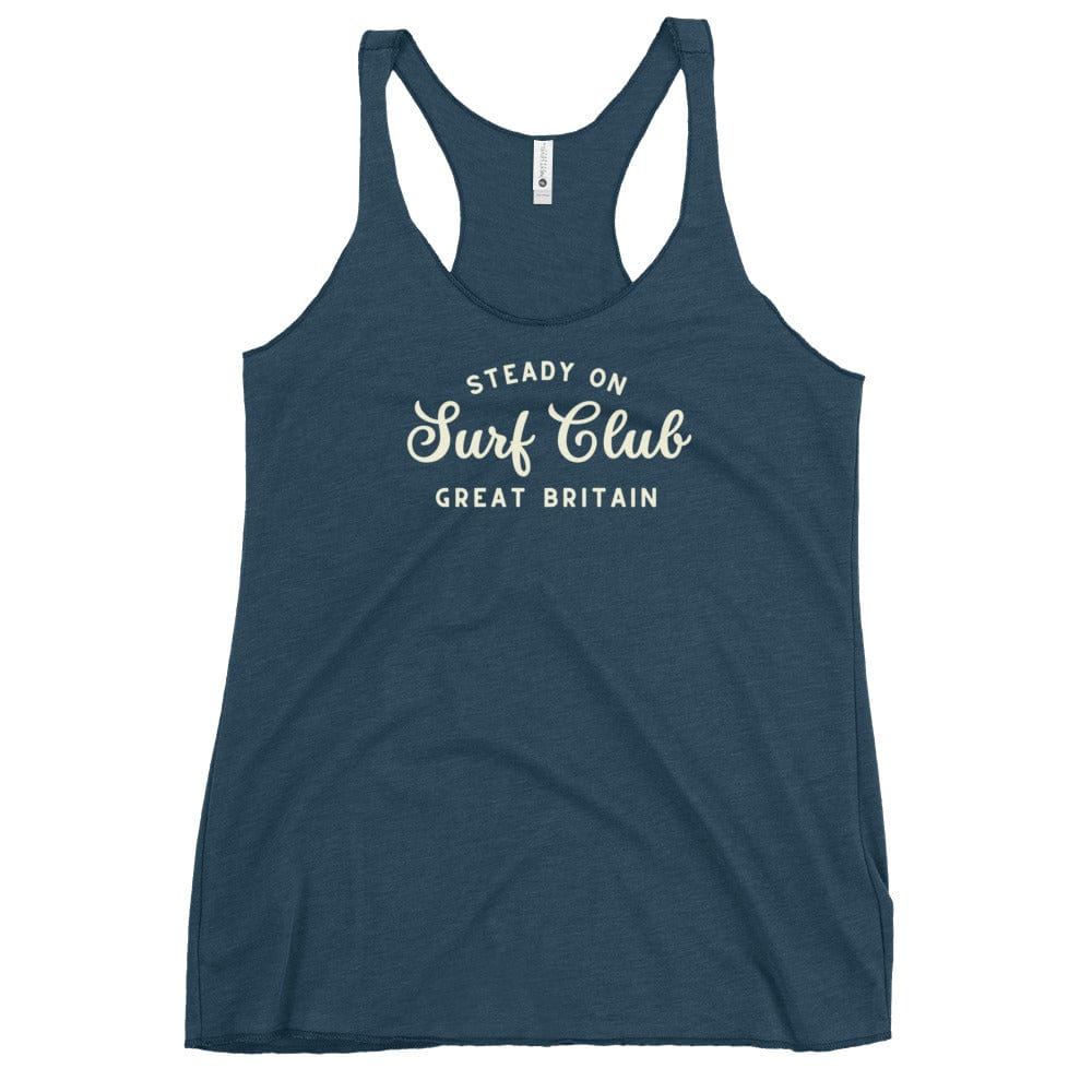 Jolly & Goode Women's Vests Steady On Surf Club Great Britain | Women's Racerback Vest (Tank Top) Cheeky British Style