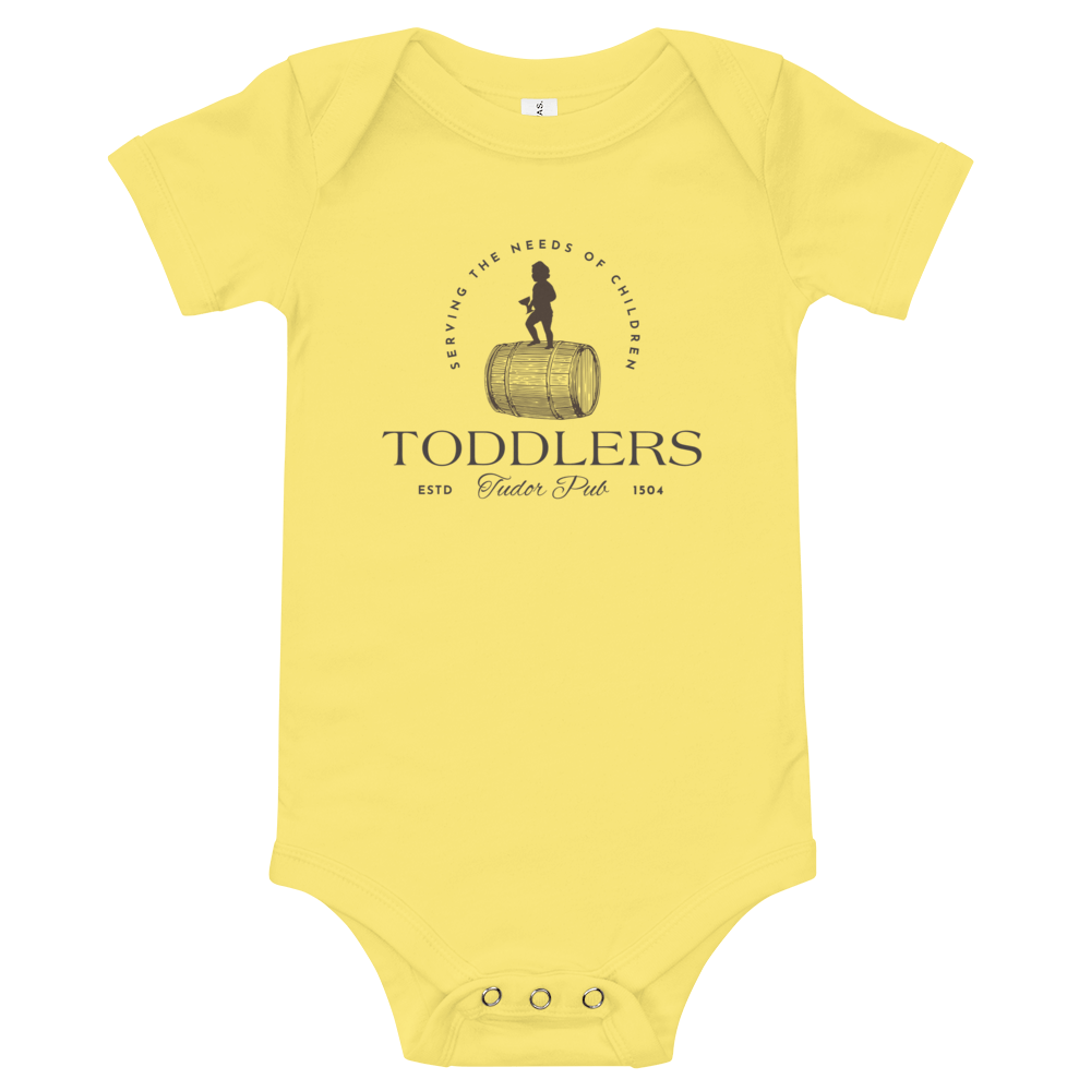 Jolly & Goode Yellow / 3-6m Toddlers Tudor Pub Onesie Cheeky British Style