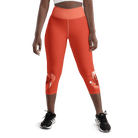 Jolly & Goode Yoga Leggings Watercolour English Rose Yoga Capri Leggings Cheeky British Style