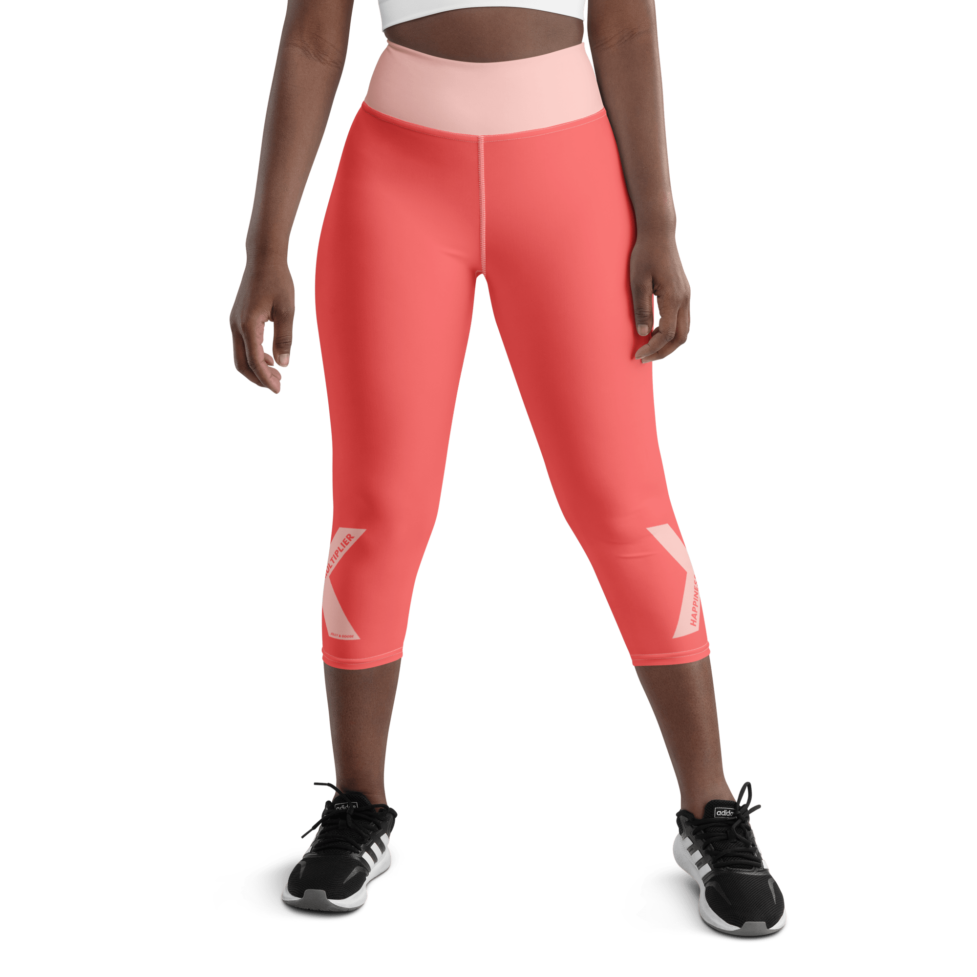 Jolly & Goode Yoga Leggings XS Happiness Multiplier Yoga Capri Leggings Classic Cheeky British Style