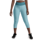 Jolly & Goode Yoga Leggings XS Light Blue Polkadot Yoga Leggings | Capri Cheeky British Style