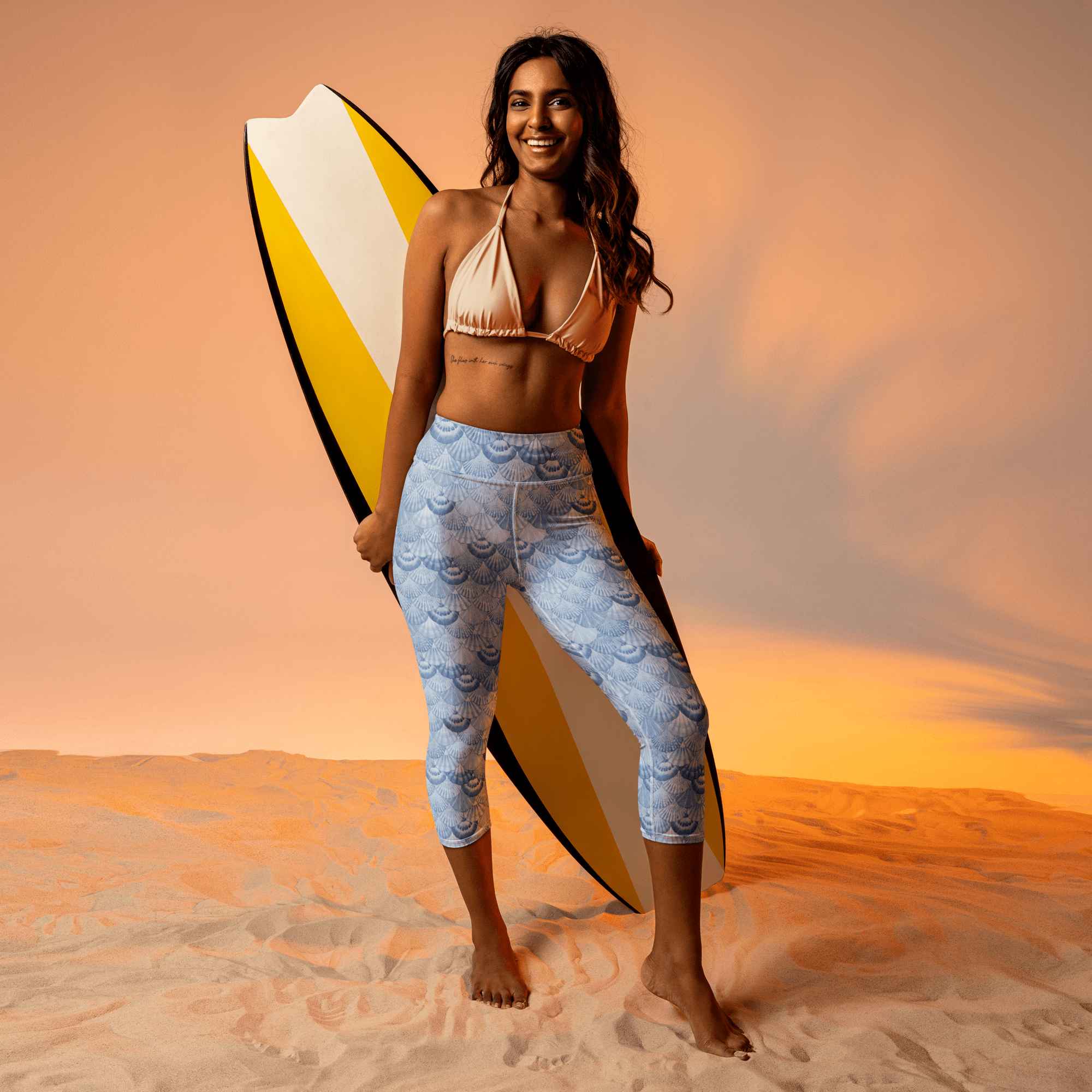 Jolly & Goode Yoga Leggings XS Mermaid Wight Yoga Capri Leggings Cheeky British Style