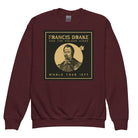 Jolly & Goode youth sweatshirts Maroon / XS Francis Drake and The Golden Hinde | Youth Sweatshirt Cheeky British Style