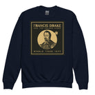 Jolly & Goode youth sweatshirts Navy / XS Francis Drake and The Golden Hinde | Youth Sweatshirt Cheeky British Style